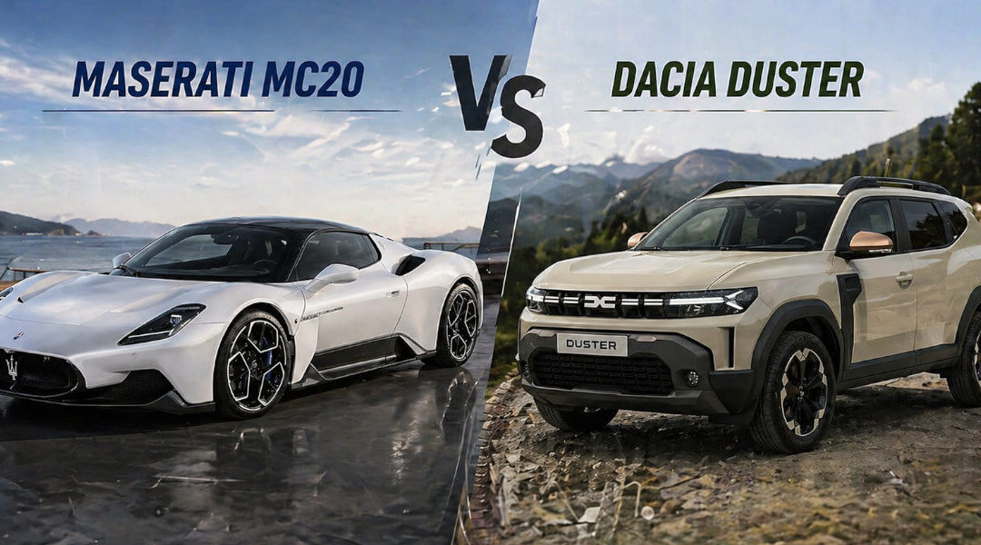 Dacia Duster vs. Maserati MC20 – când logica bate luxul